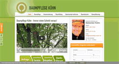 Desktop Screenshot of baumpflege-kuehn.de
